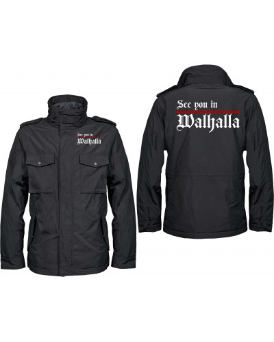Bestickte Herren Jacke "Balder" (See you in Walhalla, Strich)