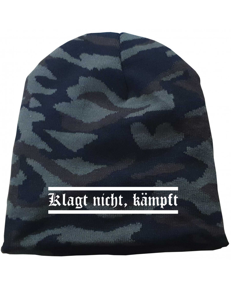 Bestickter Beanie "Camo" (Klagt nicht kämpft)