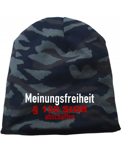 Bestickter Beanie "Camo" (Meinungsfreiheit)
