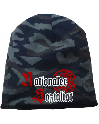 Bestickter Beanie "Camo" (Nationaler Sozialist)