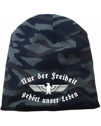 Bestickter Beanie "Camo" (Nur der Freiheit gehört unser Leben)