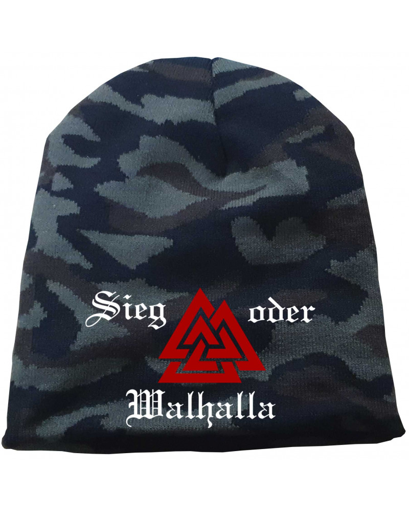 Bestickter Beanie "Camo" (Sieg oder Walhalla)