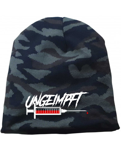 Bestickter Beanie "Camo" (Ungeimpft, Spritze)