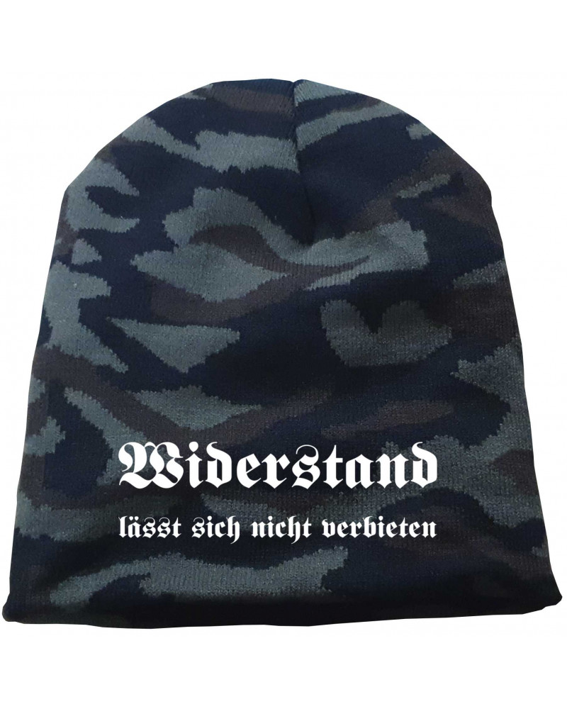 Bestickter Beanie "Camo" (Widerstand lässt sich nicht verbieten)