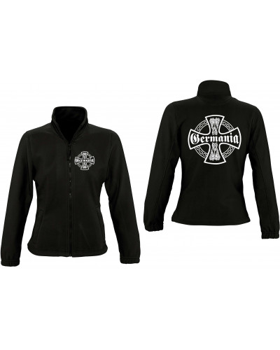 Damen Fleecejacke (Germania, Kreuz)
