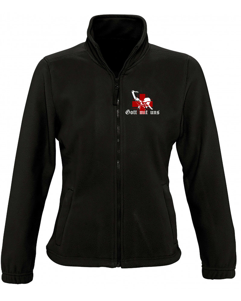 Damen Fleecejacke (Gott mit uns, Soldat)
