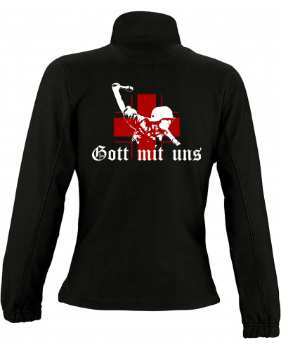 Damen Fleecejacke (Gott mit uns, Soldat)