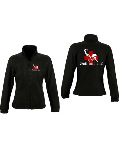 Damen Fleecejacke (Gott mit uns, Soldat)