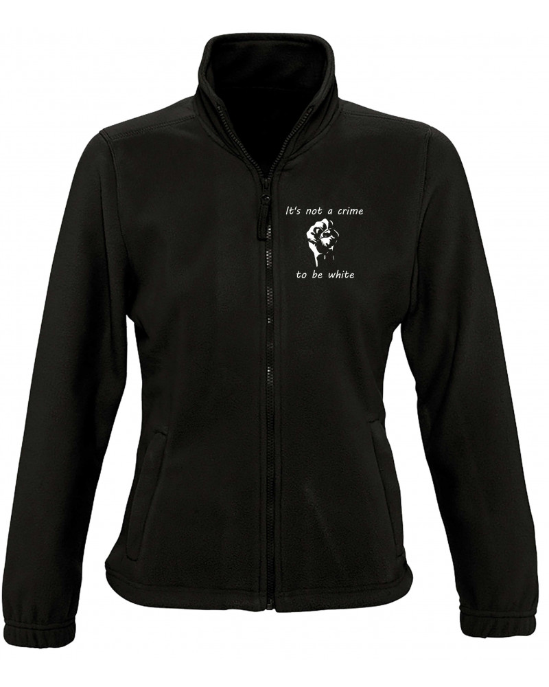 Damen Fleecejacke (Its not a crime to be white)