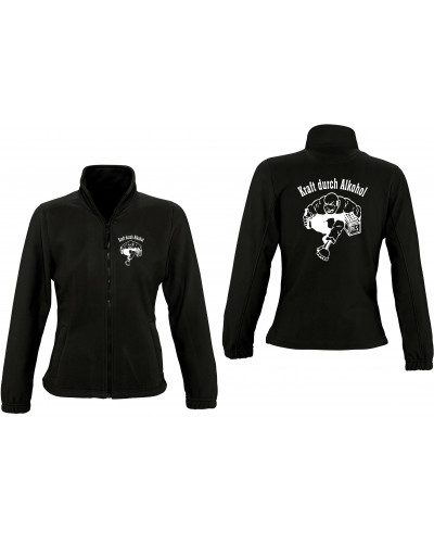 Damen Fleecejacke (Kraft durch Alkohol)