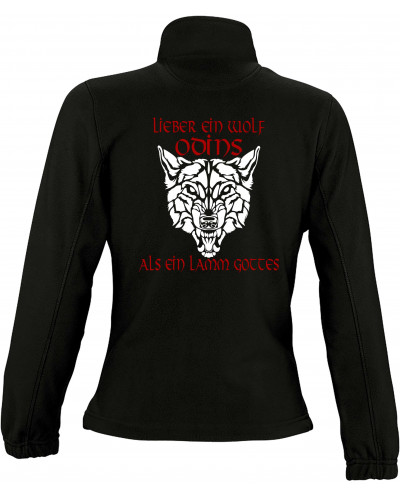 Damen Fleecejacke (Lieber ein Wolf Odins als ein Lamm Gottes)