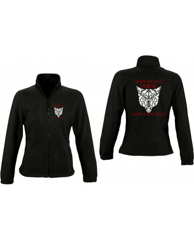 Damen Fleecejacke (Lieber ein Wolf Odins als ein Lamm Gottes)