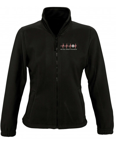 Damen Fleecejacke (Mein Herz schlägt für Deutschland)