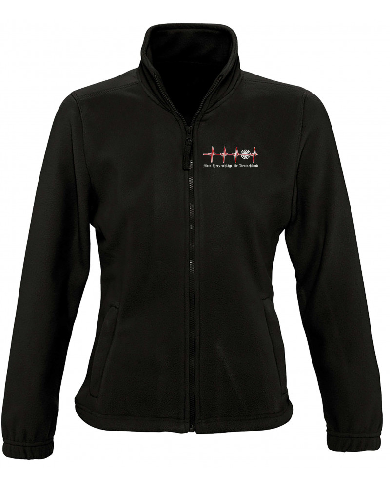 Damen Fleecejacke (Mein Herz schlägt für Deutschland)