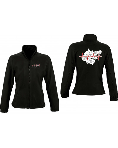 Damen Fleecejacke (Mein Herz schlägt für Deutschland)