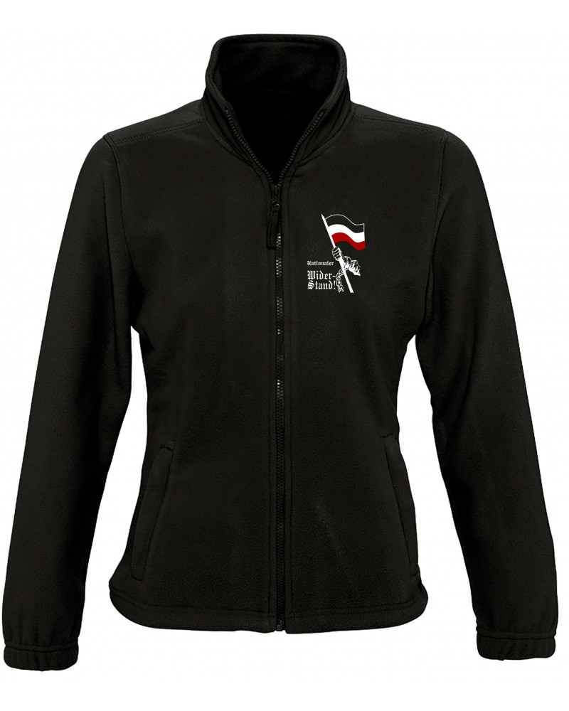 Damen Fleecejacke (Nationaler Widerstand, Fahne)