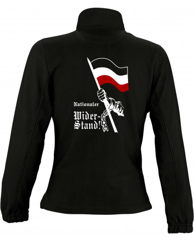 Damen Fleecejacke (Nationaler Widerstand, Fahne)