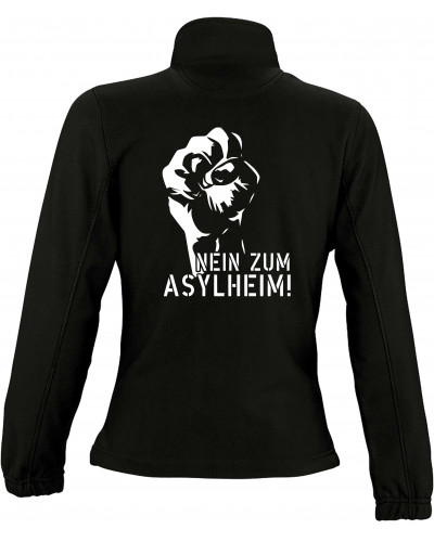 Damen Fleecejacke (Nein zum Asylheim)