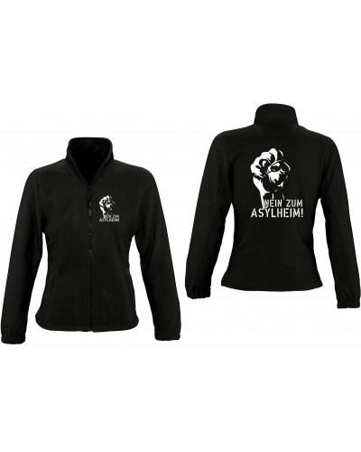 Damen Fleecejacke (Nein zum Asylheim)