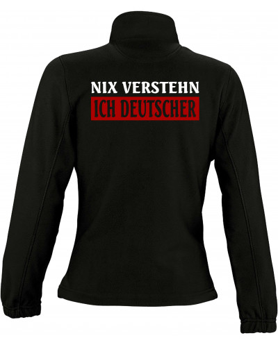 Damen Fleecejacke (Nix verstehen, ich deutscher)