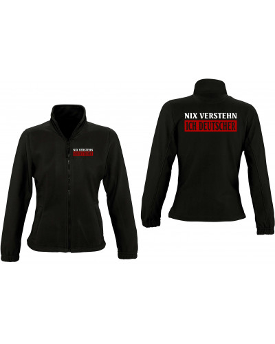 Damen Fleecejacke (Nix verstehen, ich deutscher)