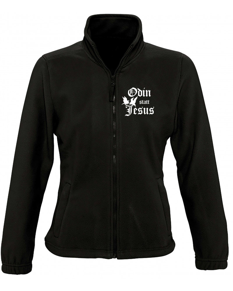 Damen Fleecejacke (Odin statt Jesus)
