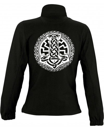 Damen Fleecejacke (Schwarze Sonne, Thorhammer)