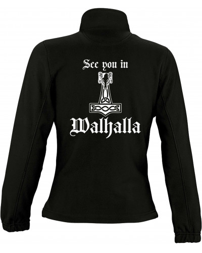 Damen Fleecejacke (See you in Walhalla Thorhammer)