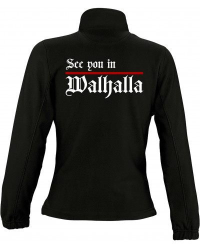 Damen Fleecejacke (See you in Walhalla, Strich)