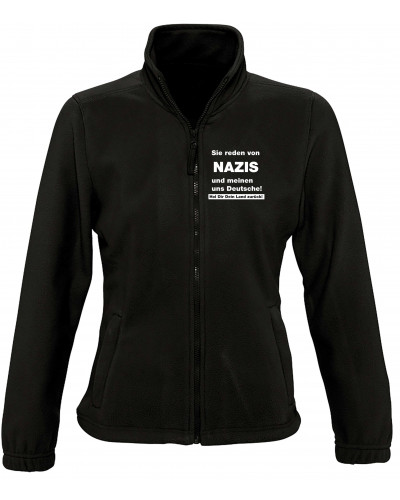 Damen Fleecejacke (Sie reden von Nazis)