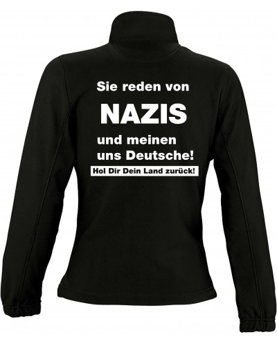 Damen Fleecejacke (Sie reden von Nazis)