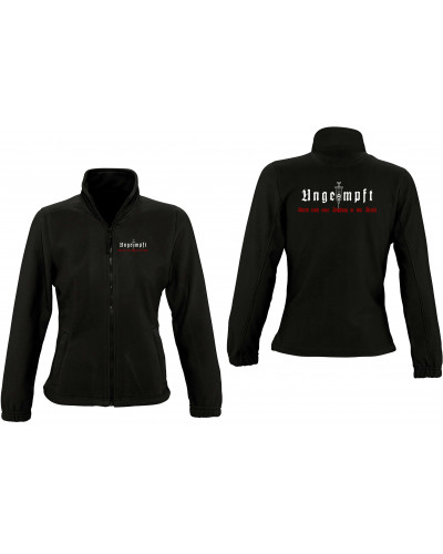 Damen Fleecejacke (Ungeimpft, Steckt euch eure Impfung in den Arsch)