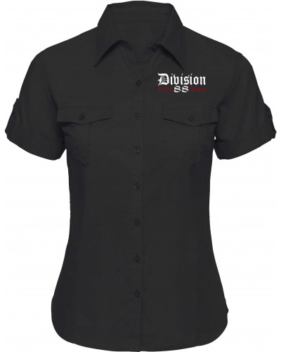 Bestickte kurzarm Damenbluse (Division 88 Runen)