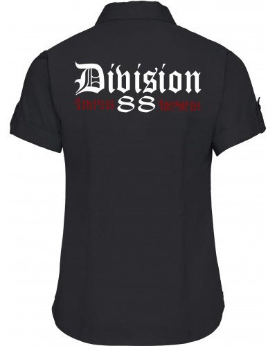 Bestickte kurzarm Damenbluse (Division 88 Runen)