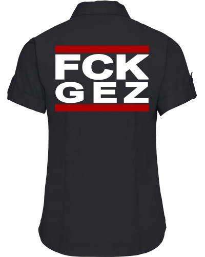 Bestickte kurzarm Damenbluse (FCK GEZ)