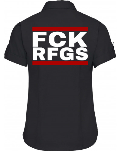 Bestickte kurzarm Damenbluse (FCK RFGS)