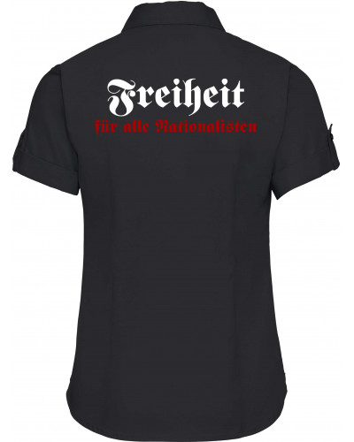 Bestickte kurzarm Damenbluse (Freiheit)