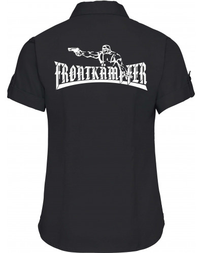 Bestickte kurzarm Damenbluse (Frontkämpfer)