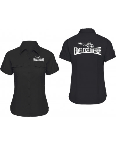 Bestickte kurzarm Damenbluse (Frontkämpfer)