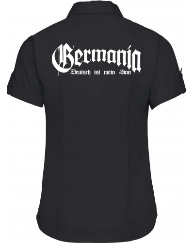 Bestickte kurzarm Damenbluse (Germania, Deutsch ist mein Sinn)