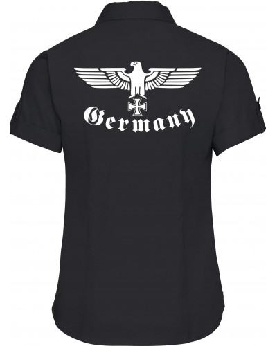 Bestickte kurzarm Damenbluse (Germany, Adler)