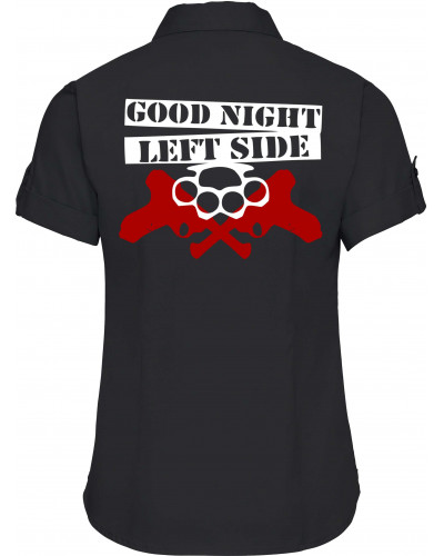 Bestickte kurzarm Damenbluse (GNLS, Schlagring)