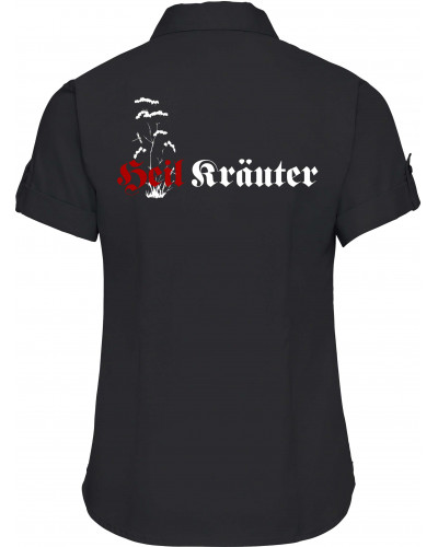Bestickte kurzarm Damenbluse (Heil Kräuter)