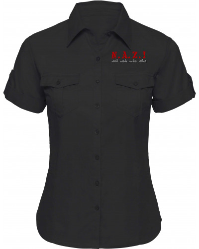 Bestickte kurzarm Damenbluse (N.A.Z.I)