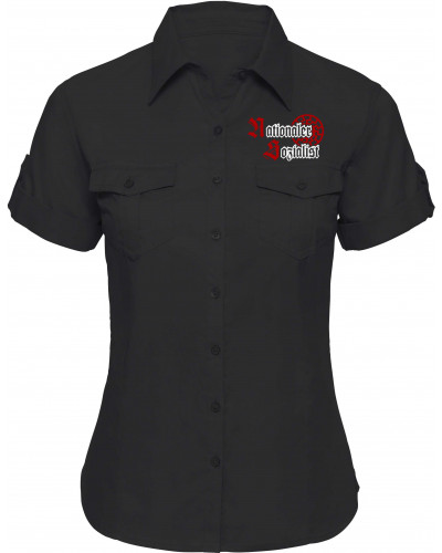 Bestickte kurzarm Damenbluse (Nationaler Sozialist)
