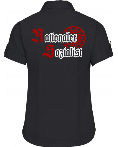 Bestickte kurzarm Damenbluse (Nationaler Sozialist)