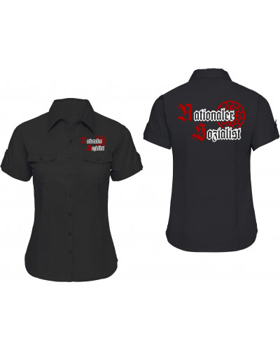 Bestickte kurzarm Damenbluse (Nationaler Sozialist)