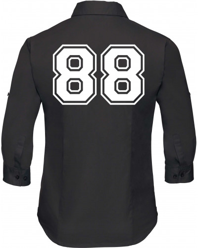 Bestickte langarm Damenbluse (100% White)