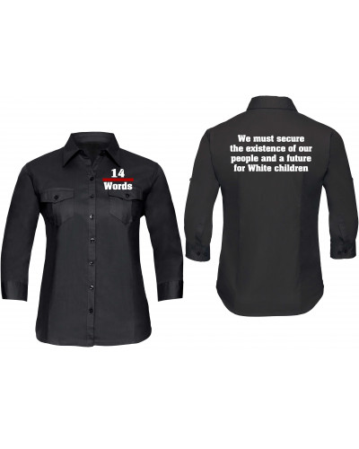 Bestickte langarm Damenbluse (14 Words)