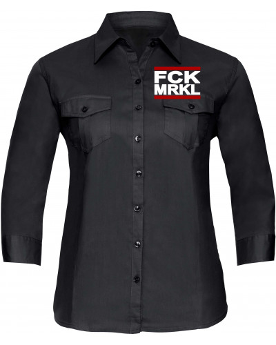Bestickte langarm Damenbluse (FCK MRKL)